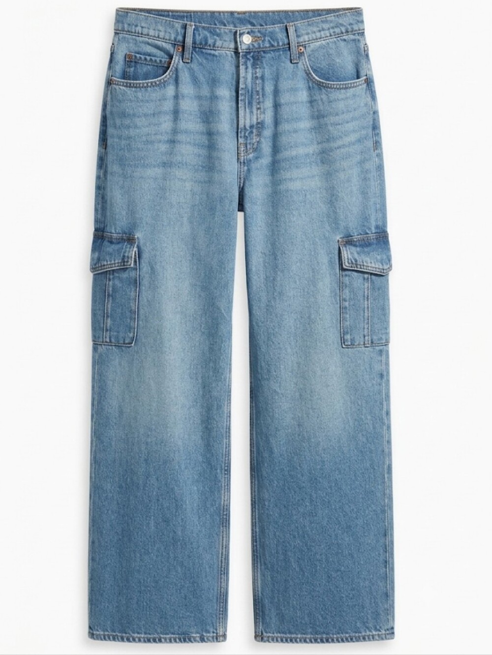 Old Navy Denim Jeans Sky - Hi Wide Leg Cargo Size 14
